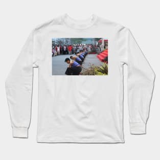 Young Asian men dance performer in a row Long Sleeve T-Shirt